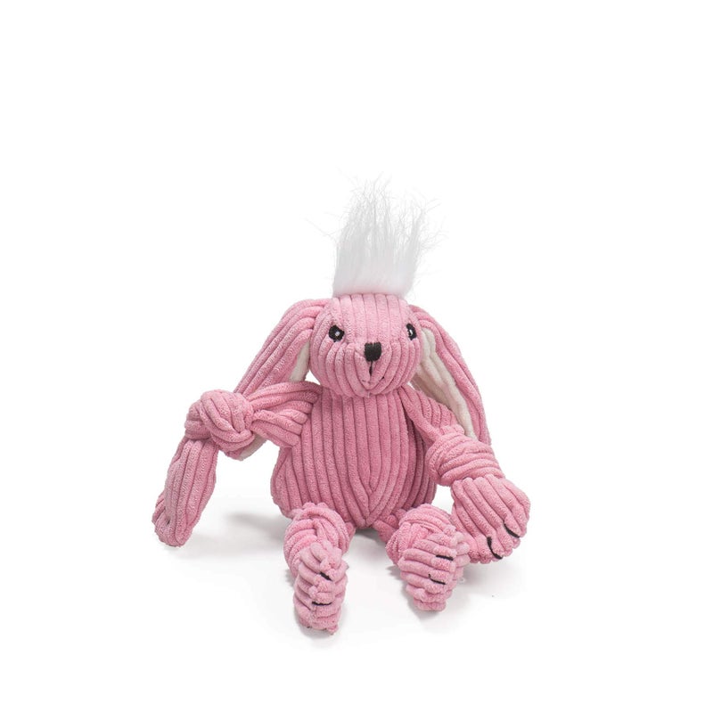 Hugglehounds Knottie Plush Durable Squeaky Dog Toy, Bunny, Small - Image 1